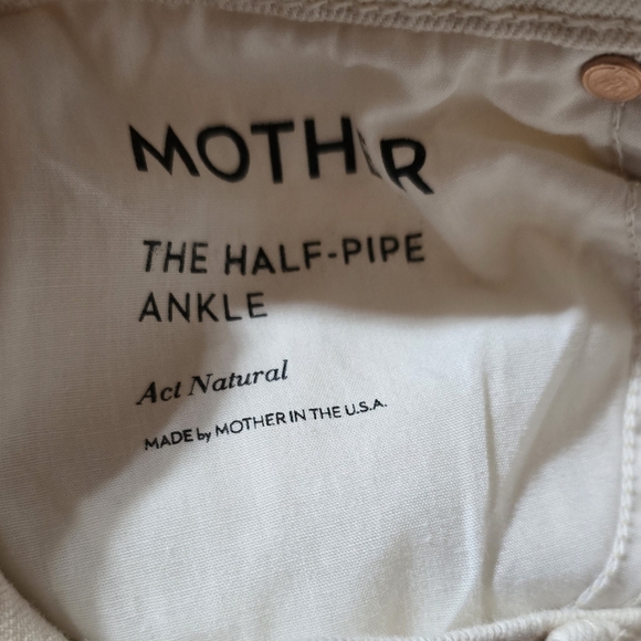 MOTHER SUPERIOR half Pipe Barrel Act Natural Ankle Jeans Size 25 - Picture 12 of 13